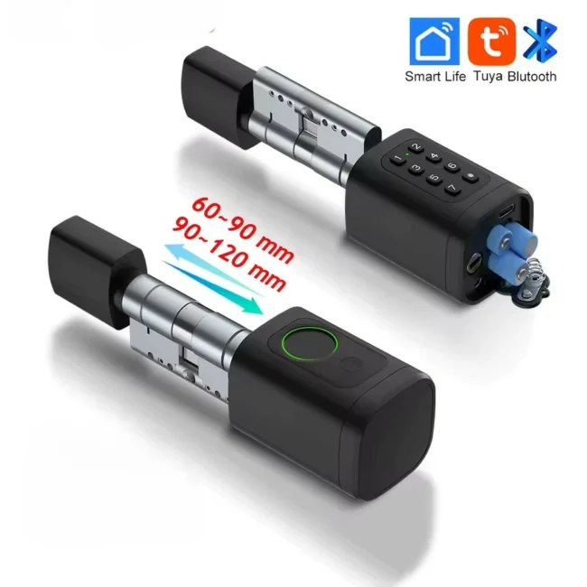 Serrure connectée Airbnb Bluetooth Tuya Smart Life cylindre intelligent