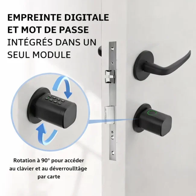 Serrure connectée avec empreinte digitale et code pour Airbnb compatible Tuya Smart Life